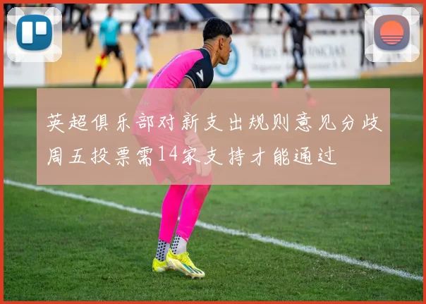 英超俱乐部对新支出规则意见分歧周五投票需14家支持才能通过