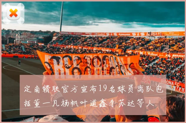 定南赣联官方宣布19名球员离队包括董一凡杨帆叶道鑫李苏达等人